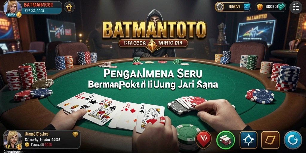 Tampilan menarik dari gameplay poker di BATMANTOTO.