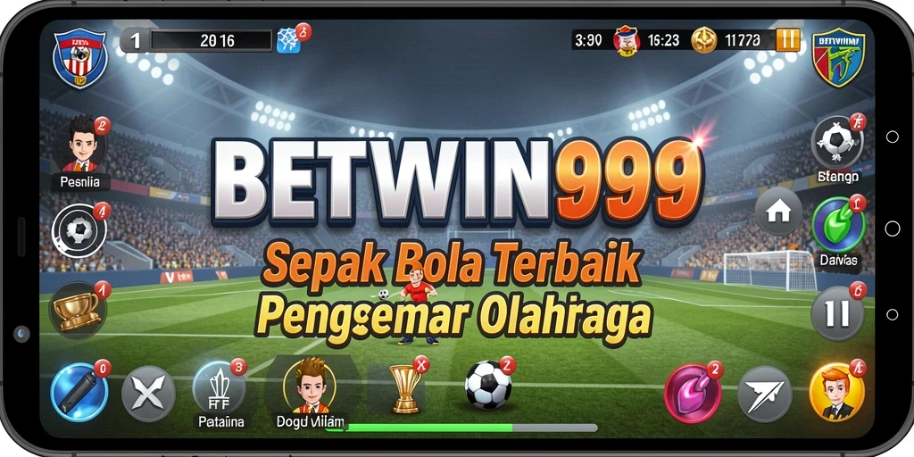Tangkapan layar gameplay <strong>BETWIN999</strong> menampilkan aksi mendebarkan sepak bola.