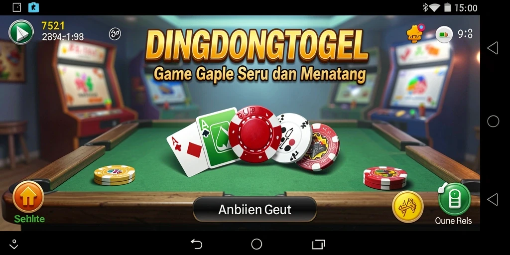 Screenshot gameplay DINGDONGTOGEL menampilkan suasana seru permainan Gaple.