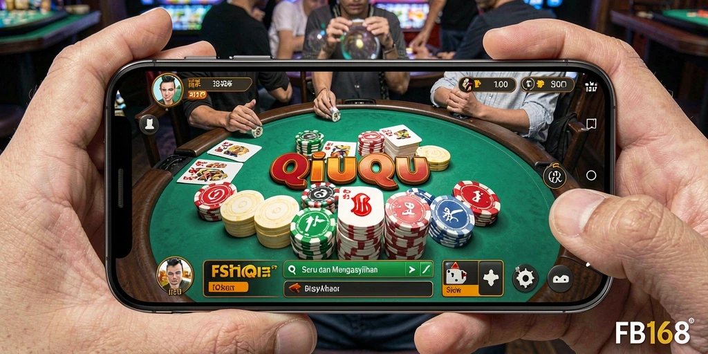 Tampilan gameplay QiuQiu yang menegangkan dan menarik.