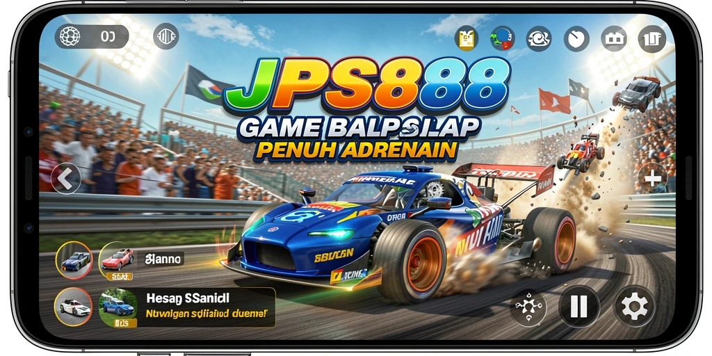 Tampilan gameplay seru dalam balapan JPS888.