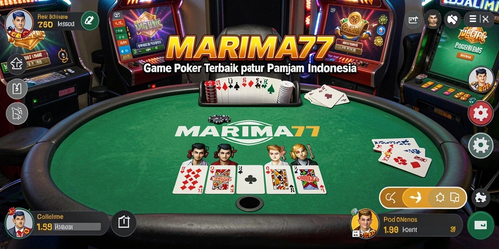 Screenshot MARIMA77 yang menunjukkan keseruan bermain Poker.