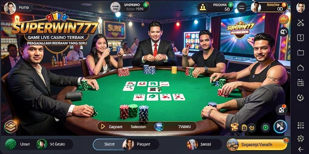 Gameplay seru di SUPERWIN777 dalam suasana Live Casino.